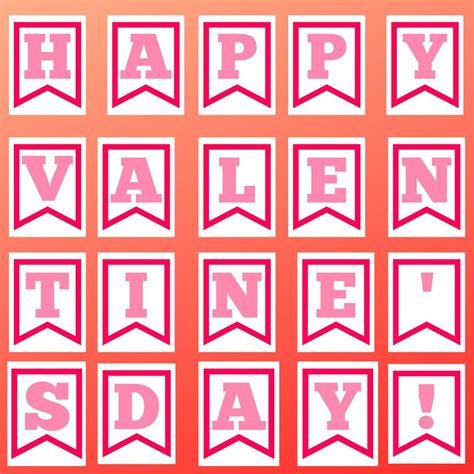 Free Printable Happy Valentines Day Banner Printable